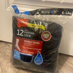 Hanes Black Mens Socks